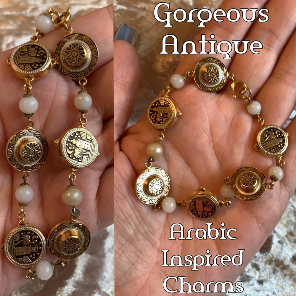 Moroccan Nights Gorgeous Vintage charm bracelet